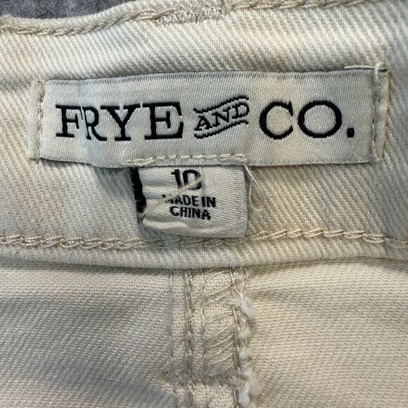 Women's Frye and Co. Cream Denim Jean Mini Skirt Size 10 - Picture 3 of 7